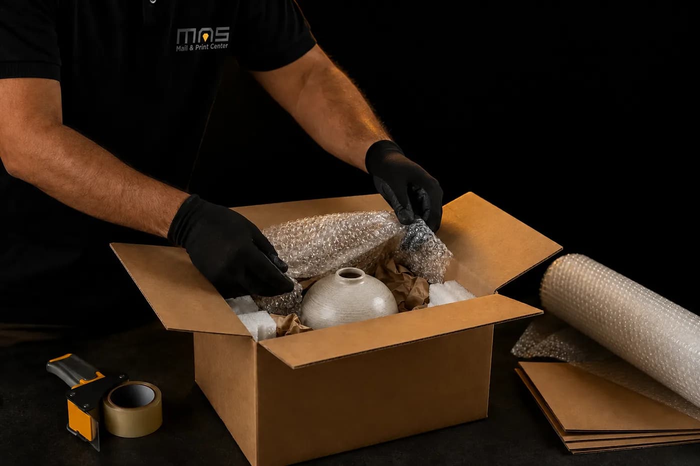 Professional Packing at MAS Mail & Print Center